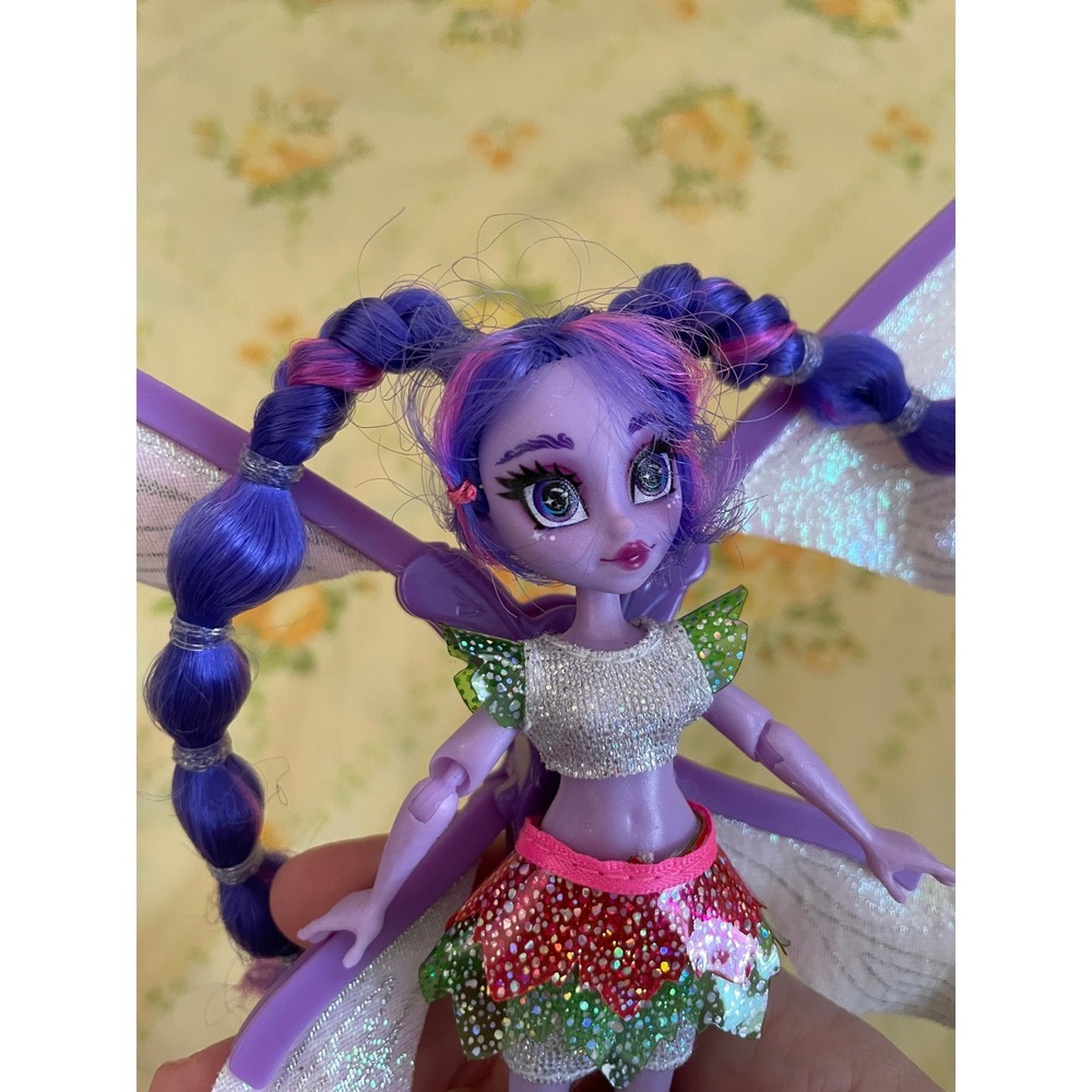 Magic Mixies Pixlings Marena the Mermaid Pixling Purple Doll with Wings 6.5 inch